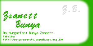 zsanett bunya business card